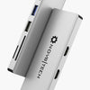 9in1 Silver USB C Hub | 9 Device Ports adapter MacBook Air & MacBook Pro