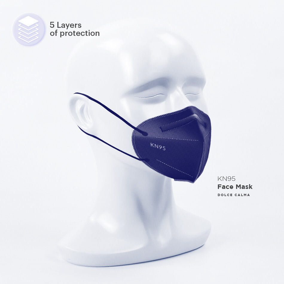 Dolce Calma KN95 Face Mask | 60 Pack Individually Wrapped | Multicolor