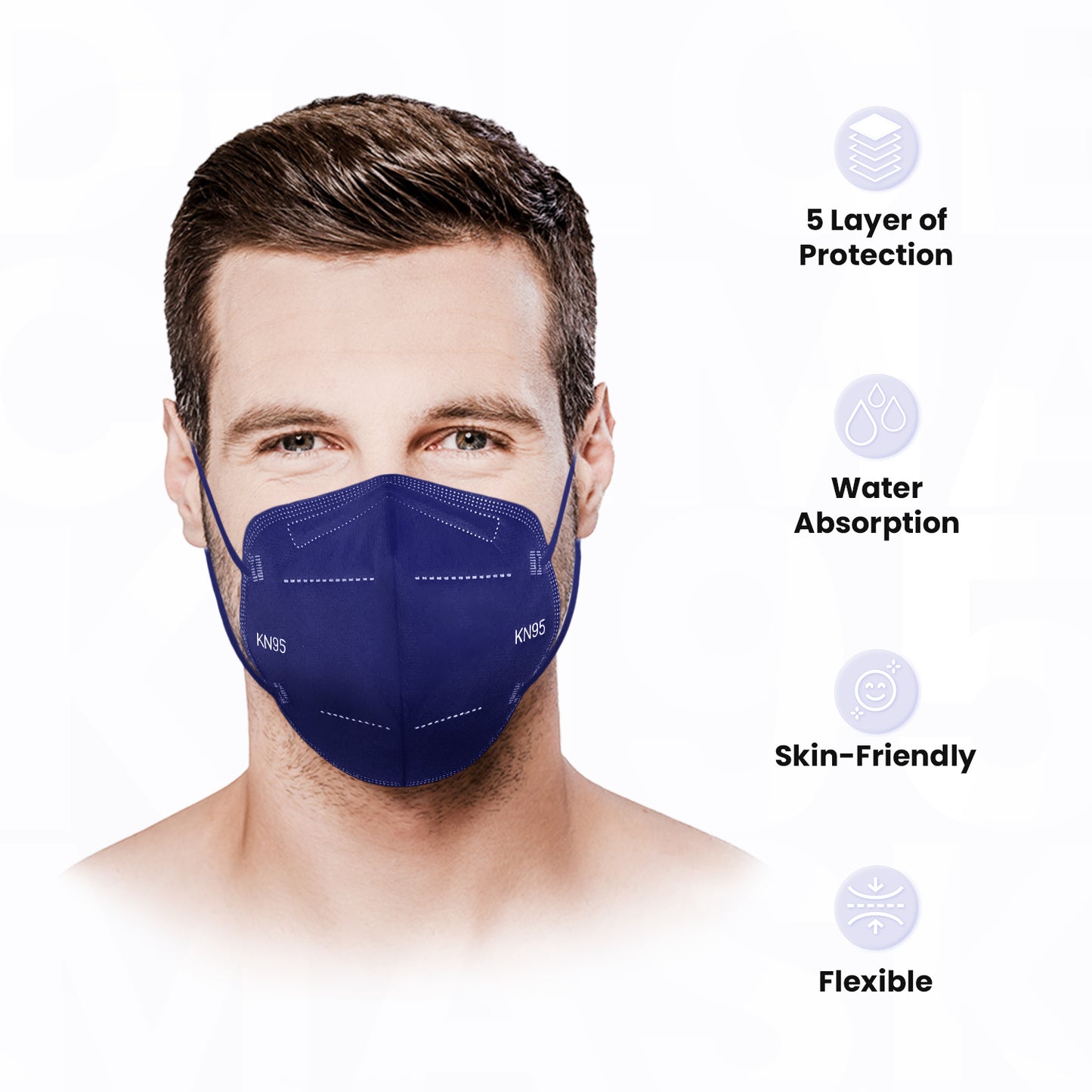 Dolce Calma KN95 Face Mask | 60 Pack Individually Wrapped | Multicolor