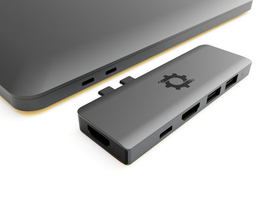 7in2 Space Gray USB C Hub to HDMI | 7 device Ports adapter MacBook Air & MacBook Pro