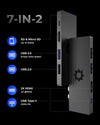 7in2 Space Gray USB C Hub to HDMI | 7 device Ports adapter MacBook Air & MacBook Pro