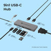 9in1 Space Gray USB C Hub | 9 Devices Ports Adapter
