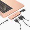 7in2 Gold New USB C Hub | 7 Devices Ports Adapter MacBook Air & MacBook Pro