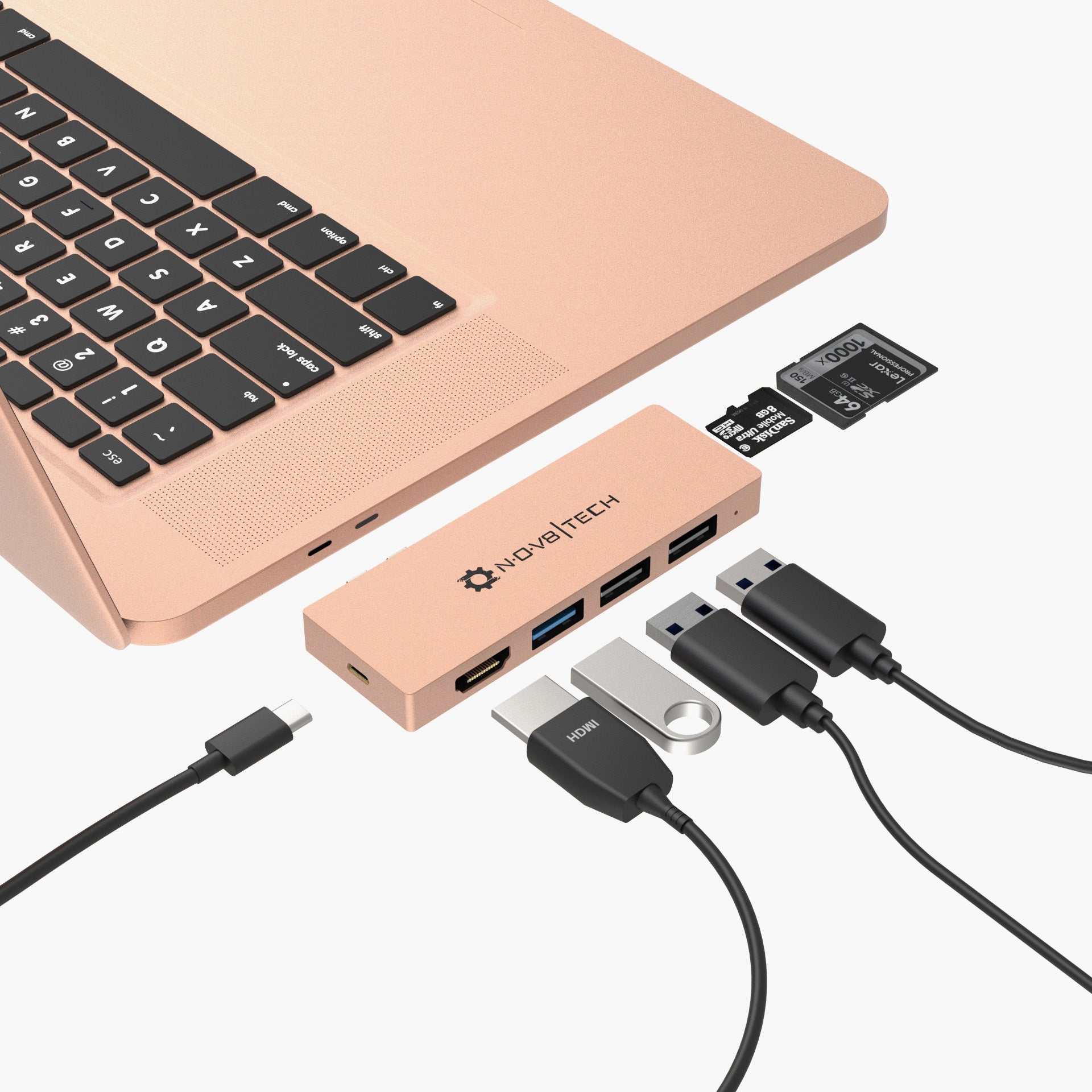 7-in-2 Dual Charging USB C Hub for MacBook – Purgotech