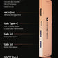 7in2 Gold New USB C Hub | 7 Devices Ports Adapter MacBook Air & MacBook Pro