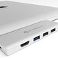 7in2 Silver USB C Hub | 7 Devices Ports Adapter MacBook Air & MacBook Pro