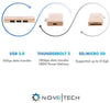 6in2 Gold USB C Hub | 6 device Ports Adapter MacBook Air & MacBook Pro (Renewed)