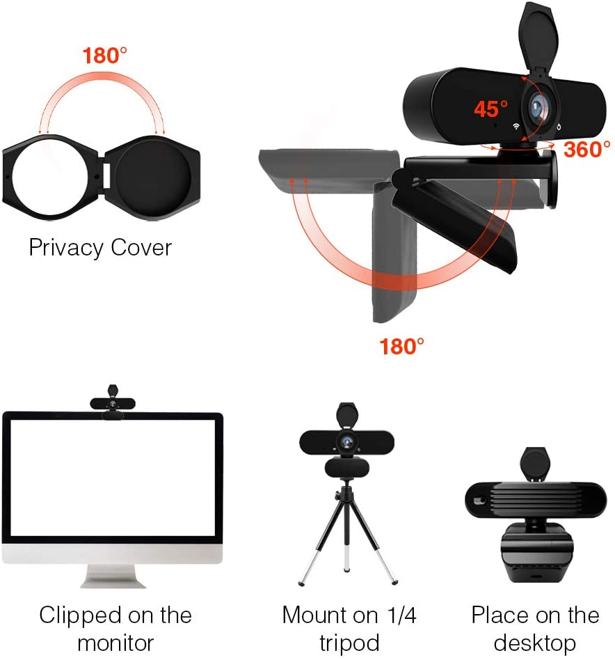 Webcam 1080p Full HD Usb c/Microfono Plug and Play Suono - INNOVARTECH