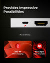 7in2 Silver USB C Hub to HDMI | 7 device Ports adapter MacBook Air & MacBook Pro