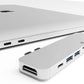 7in2 Silver USB C Hub | 7 devices Ports adapter MacBook Air & MacBook Pro (Renewed)
