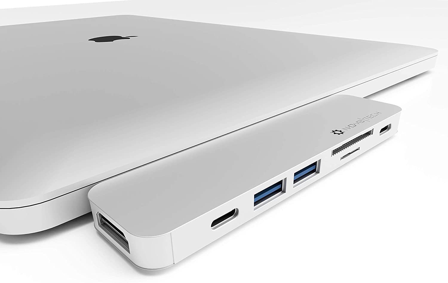 7in2 Silver C Hub 7 devices Ports adapter MacBook Air & MacBook NOV8TECH
