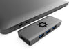 6in2 Space Gray USB C Hub | 6 Device Ports Adapter MacBook Air & MacBook Pro