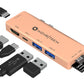 7in2 Gold New USB C Hub | 7 Devices Ports Adapter MacBook Air & MacBook Pro