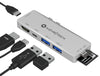 7in2 Silver New USB C Hub | 7 Devices Ports Adapter MacBook Air & MacBook Pro