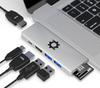 7in2 Silver USB C Hub to HDMI | 7 device Ports adapter MacBook Air & MacBook Pro