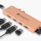 7in2 Gold USB C Hub | 7 devices Ports adapter for MacBook Air & MacBook Pro
