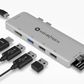 7in2 Silver USB C Hub | 7 Devices Ports Adapter MacBook Air & MacBook Pro