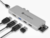 7in2 Silver USB C Hub | 7 Devices Ports Adapter MacBook Air & MacBook Pro