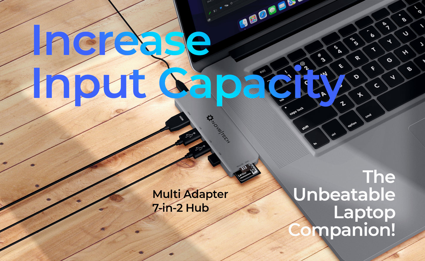 7in2 Space Gray USB C Hub | 7 device Ports Supported for all Type-C Adapter