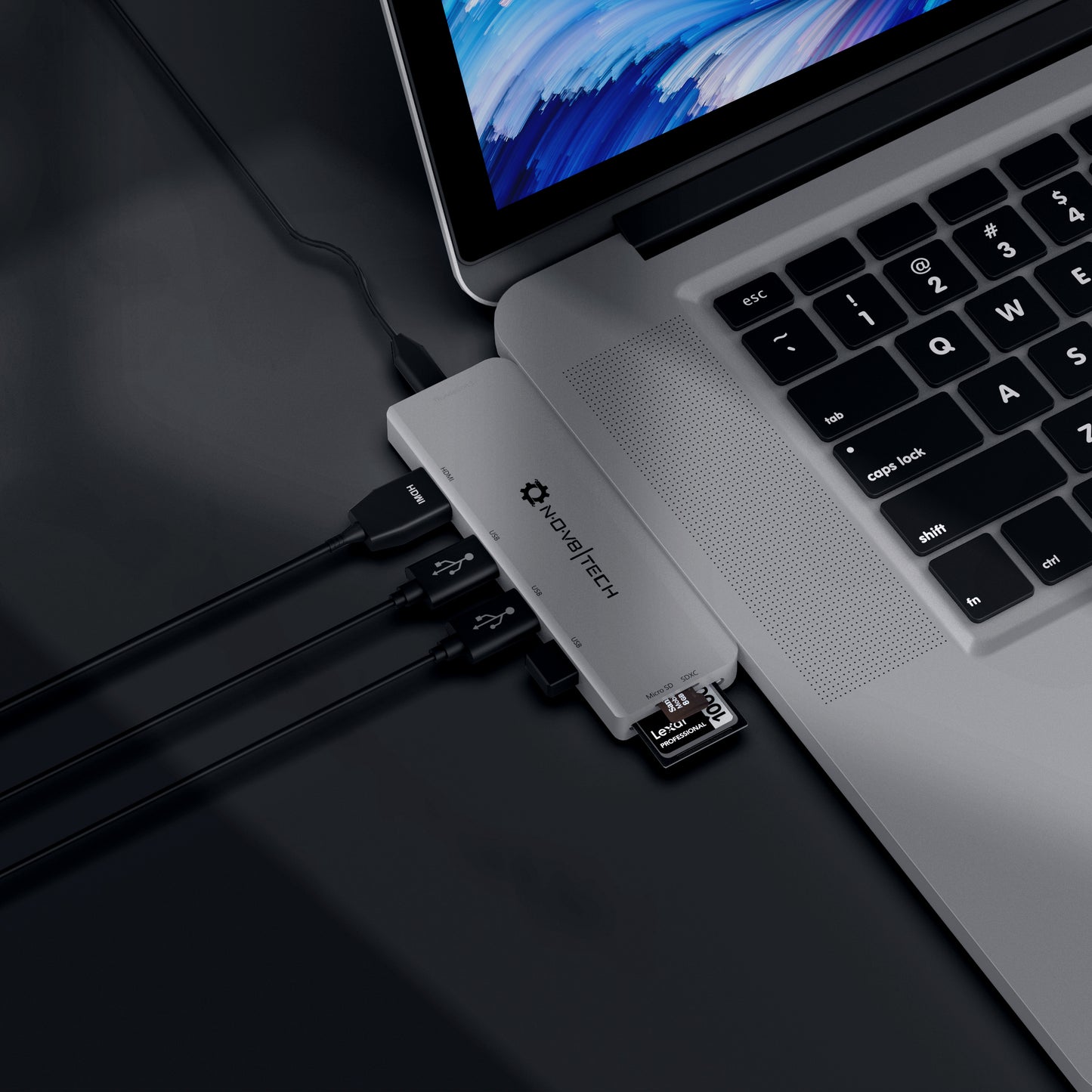 7in2 Space Gray USB C Hub | 7 device Ports Supported for all Type-C Adapter