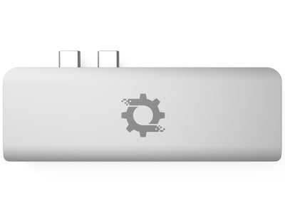 7in2 Silver USB C Hub to HDMI | 7 device Ports adapter MacBook Air & MacBook Pro