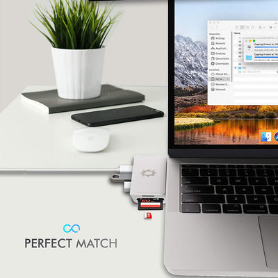 6in2 Silver USB C Hub | 6 Device Ports Adapter MacBook Pro