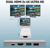 7in2 Silver USB C Hub to HDMI | 7 device Ports adapter MacBook Air & MacBook Pro (Renewed)