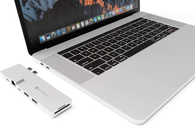 8in2 Silver USB C Hub | 8 Devices Ports adapter MacBook Air & MacBook Pro