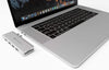 7in2 Silver USB C Hub | 7 Devices Ports Adapter MacBook Air & MacBook Pro