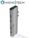 8in2 Space Gray USB C Hub Dual 4K HDMI Triple Display USB Adapter for MacBook Pro (Renewed)