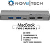8in2 Space Gray USB C Hub Dual 4K HDMI Triple Display USB Adapter for MacBook Pro (Renewed)