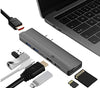 8in2 Space Gray USB C Hub Dual 4K HDMI Triple Display USB Adapter for MacBook Pro (Renewed)