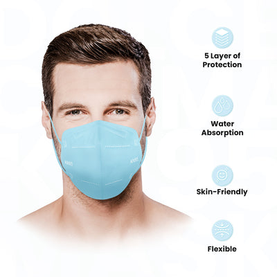 Dolce Calma KN95 Face Mask | 25 Pack Individually Wrapped |  Multicolor