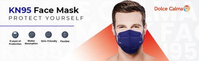 Dolce Calma KN95 Face Mask | 25 Pack Individually Wrapped |  Multicolor
