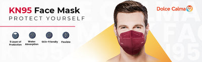 Dolce Calma KN95 Face Mask | 50 Pack Individually Wrapped | Multicolor