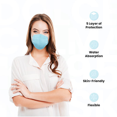 Dolce Calma KN95 Face Mask | 25 Pack Individually Wrapped |  Multicolor