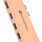 7in2 Gold USB C Hub | 7 devices Ports adapter for MacBook Air & MacBook Pro