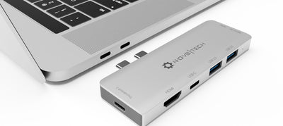 7in2 Silver New USB C Hub | 7 Devices Ports Adapter MacBook Air & MacBook Pro