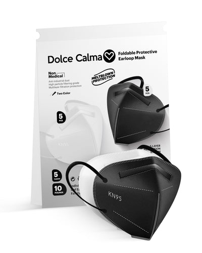 Dolce Calma KN95 Face Mask 100 PCs, for Men & Women, Updated Breathable, 10x10 Pack
